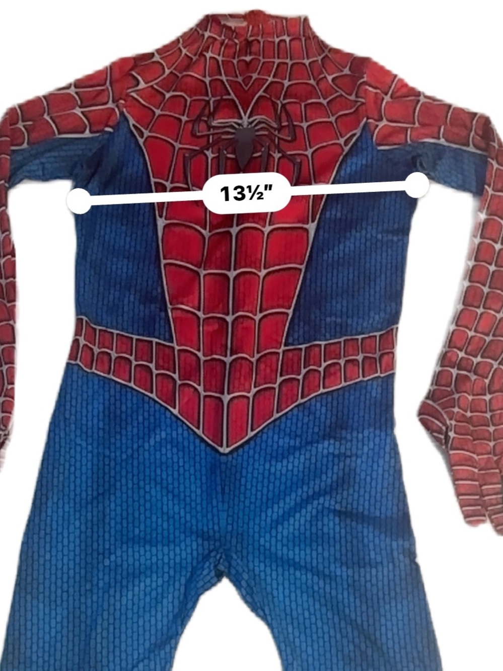 Classic Spider-Man Full Body Zentai Cosplay Stretch Youth Size XL (150cm) - Picture 9 of 14